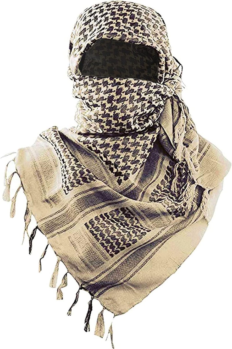 Luxns Store Military Shemagh Tactical Desert Scarf / 100% Cotton Keffiyeh Scarf Wrap for Men And Women - Image 1